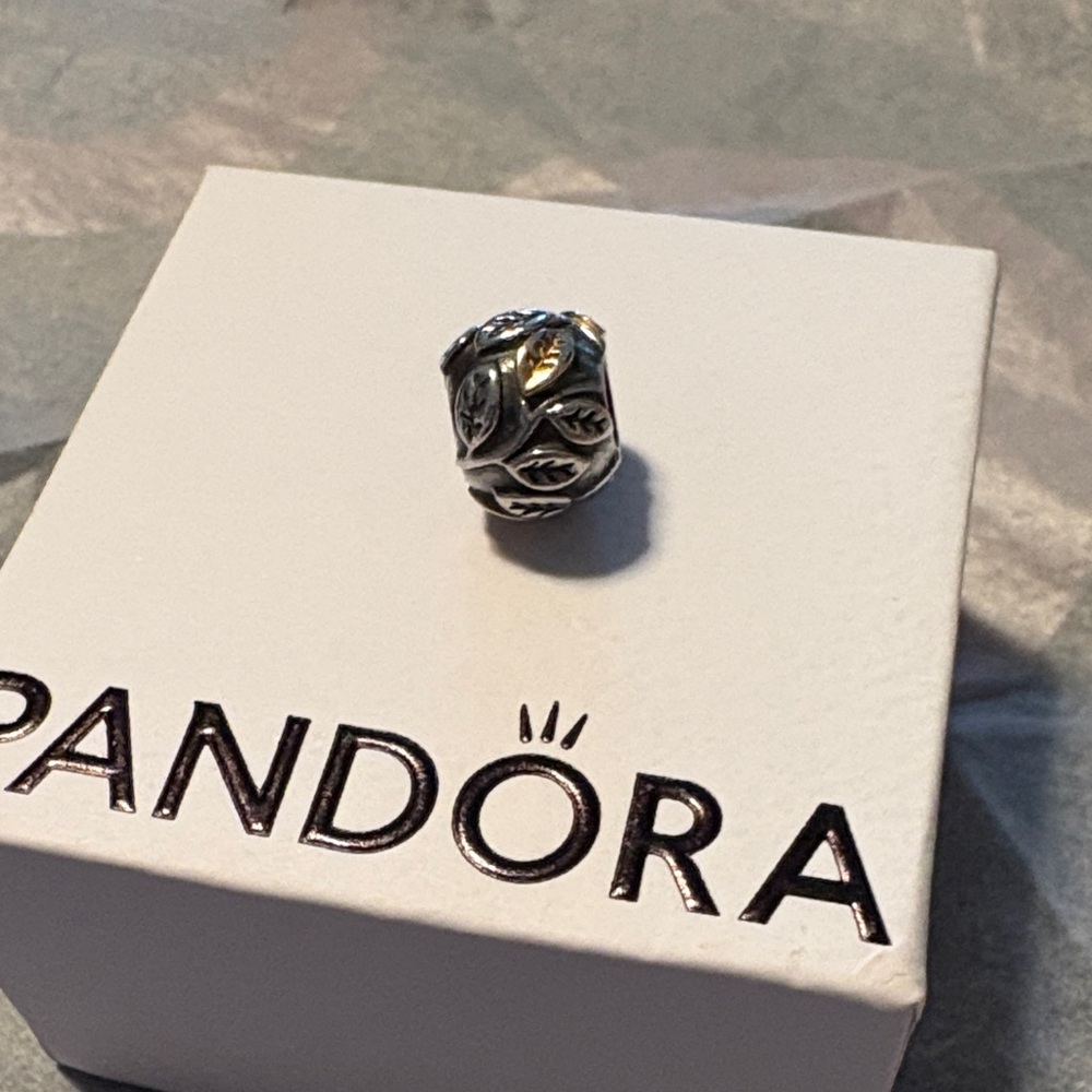 🌳PANDORA Silver and 14K Gold Two-Toned Charm TREE OF LIFE